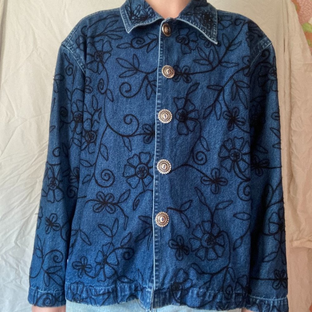 Vintage Embroidered Denim Jacket